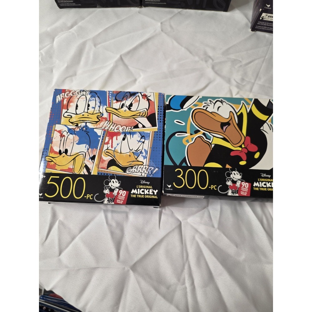 Cardinal Disney Mickey & Friends Jigsaw Puzzle Lot 300 & 500 pc Cardboard